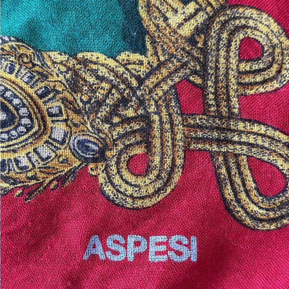 Aspesi wool and silk square scarf, vintage